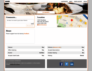mambirestaurant.netwaiter.com screenshot