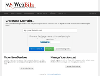manage.webbila.com screenshot
