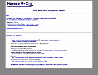 managemyinns.com screenshot
