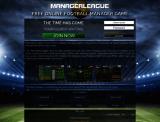 managerleague.com screenshot