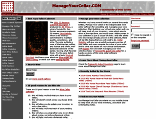 manageyourcellar.com screenshot