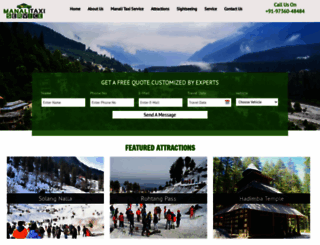 manalitaxiservice.in screenshot