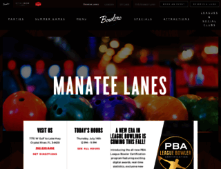 manatee-lanes.com screenshot
