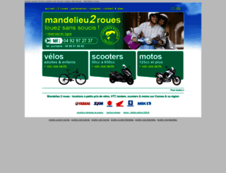 mandelieu2roues.com screenshot