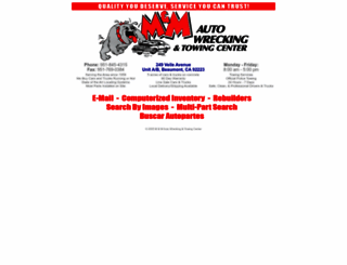 mandmautowrecking.com screenshot