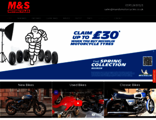 mandsmotorcycles.co.uk screenshot
