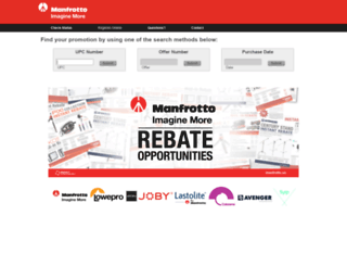 manfrotto.rebateaccess.com screenshot