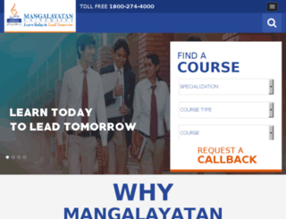 mangalayatan.edu.in screenshot