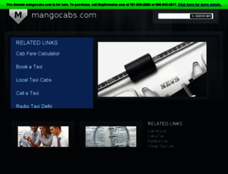 mangocabs.com screenshot