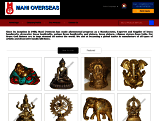 manibrasshandicrafts.com screenshot