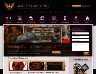 manifestauctions.com screenshot