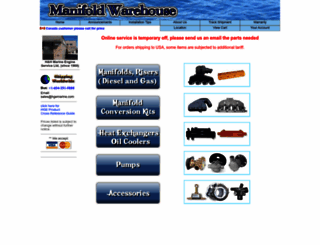 manifoldwarehouse.com screenshot