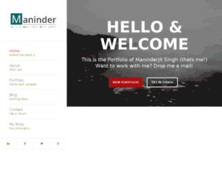 maninderjitsingh.com screenshot