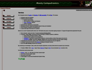 manlycomputronics.com.au screenshot