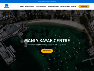 manlykayakcentre.com.au screenshot