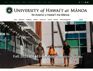 manoa.hawaii.edu screenshot