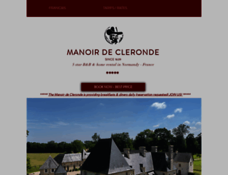 manoirdecleronde.com screenshot