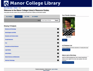 manor.libguides.com screenshot