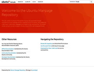 manpages.ubuntu.com screenshot