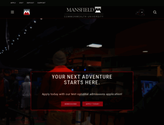 mansfield.edu screenshot