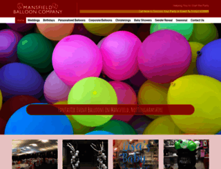mansfieldballooncompany.co.uk screenshot