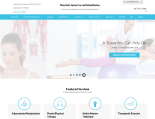 mansfieldspinalcare.com screenshot