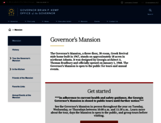 mansion.georgia.gov screenshot