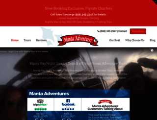 mantaadventures.com screenshot
