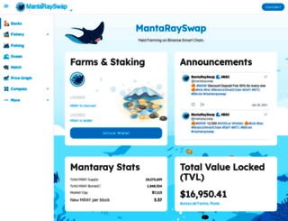 mantarayswap.finance screenshot