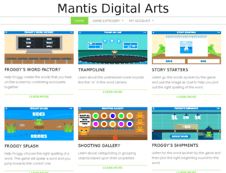 mantisdigitalarts.com screenshot
