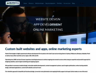 mantistech.com.au screenshot