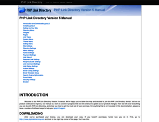 manual.phplinkdirectory.com screenshot