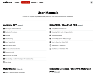 manuals.edelkrone.com screenshot