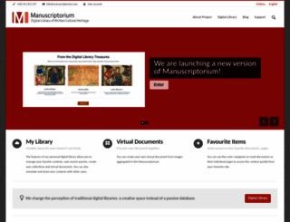 manuscriptorium.com screenshot