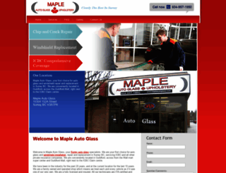mapleautoglass.com screenshot