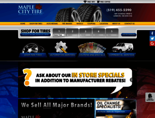 maplecitytire.ca screenshot