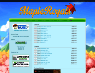 mapleroyals.com screenshot