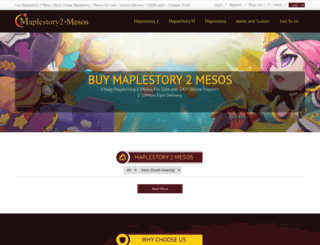maplestory2-mesos.com screenshot