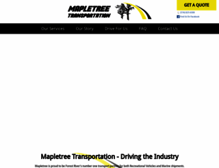 mapletreetransportation.com screenshot