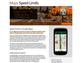 mapsspeedlimits.com screenshot