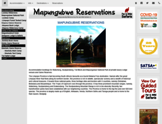 mapungubwereservations.com screenshot