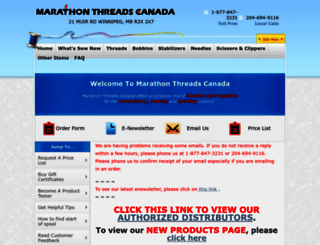 marathonthreads.ca screenshot