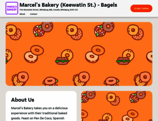 marcelsbakerywpg.com screenshot