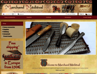 marchand-medieval.com screenshot