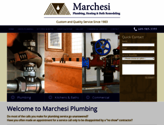 marchesiplumbing.com screenshot