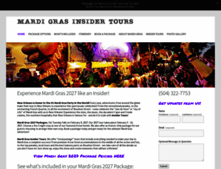 mardigrasinsidertours.com screenshot