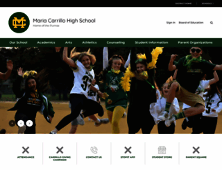 mariacarrillohighschool.com screenshot