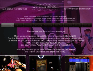 mariage-animations.fr screenshot