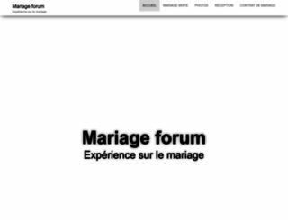 mariage-forum.com screenshot