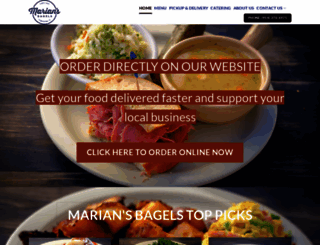 mariansbagels.com screenshot